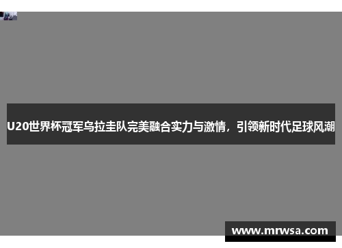 U20世界杯冠军乌拉圭队完美融合实力与激情，引领新时代足球风潮